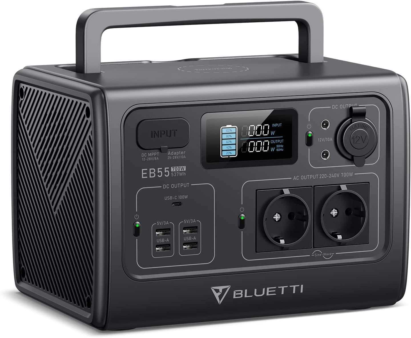 bluetti générateur Électrique portable eb55, 537wh batterie lifepo4 de secours